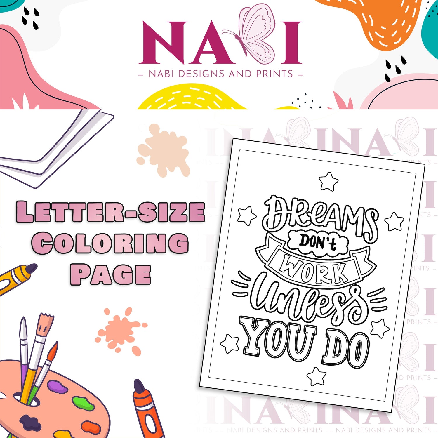 Motivational Coloring Pages