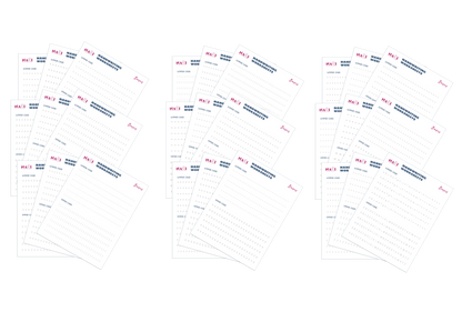 Alphabet A-Z handwriting worksheets